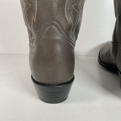 Vintage Nocona Bull Shoulder Cowboy Boots | USA Made | Grey | Men’s 12 D