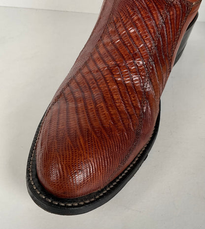 Vintage Tony Lama Teju Lizard Cowboy Boots | Gold Label | Men’s 7 B | Women’s 8