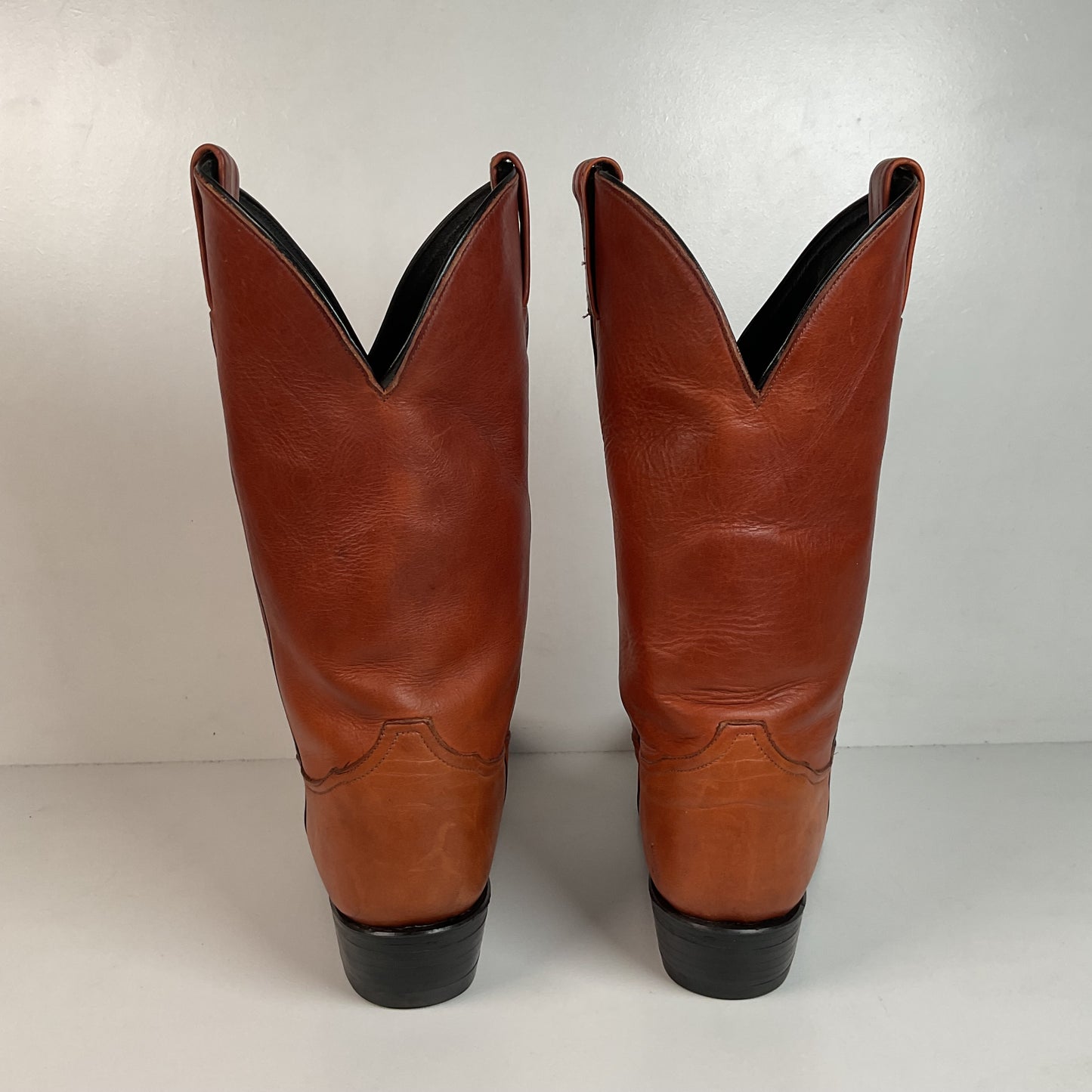 Tony Lama Classic Brown Cowboy Boots | Vibram Lug | 12 D