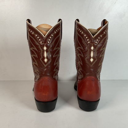 1960s Justin Pee Wee Cowboy Boots 10 D Shorty