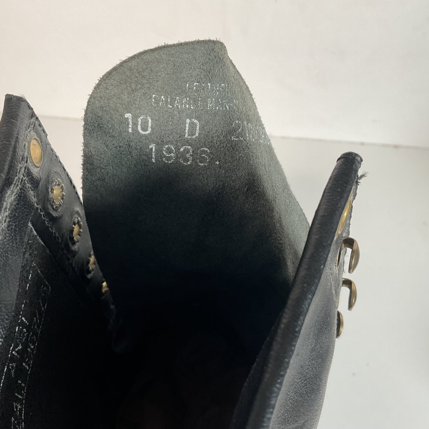 Vintage 1960s Leigh Linesman Boots 10 D USA Made Safety Toe