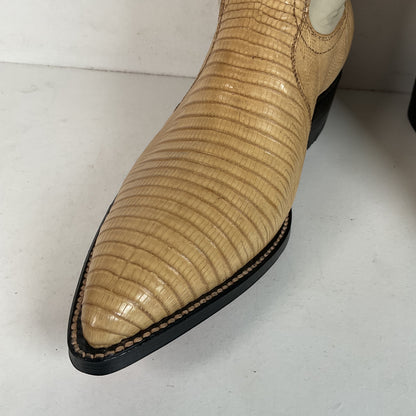 Silvertown Blonde Lizard Cowgirl Boots | Men’s 7.5 C | Women’s 8.5