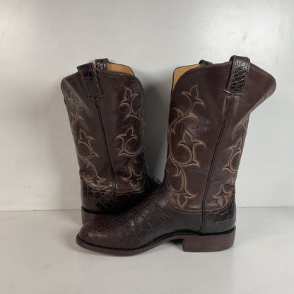 Caboots Nile Crocodile Roper Boots 9.5 E Champion Attitude Custom