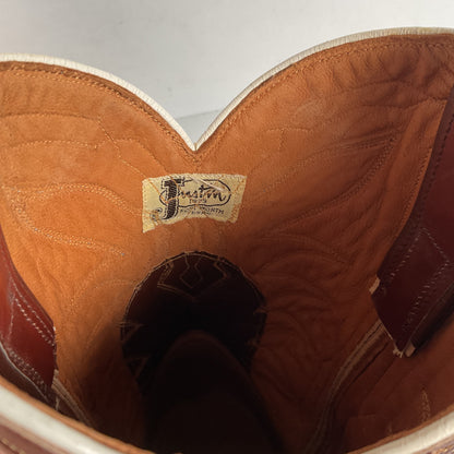 1960s Justin Pee Wee Cowboy Boots 10 D Shorty