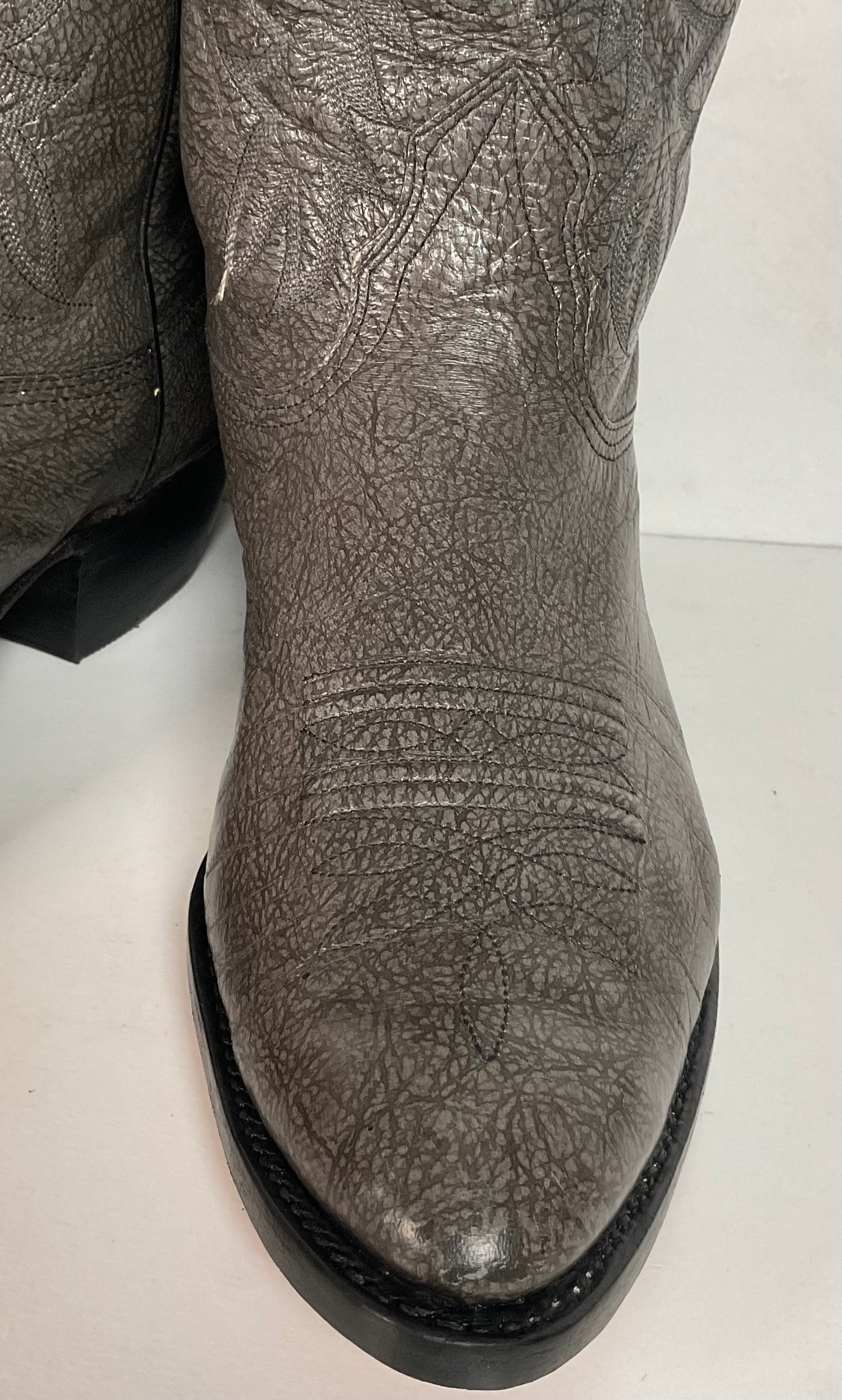 Vintage Nocona Exotic Grey Kangaroo Cowboy Boots 9.5 D USA Red Label Recraft