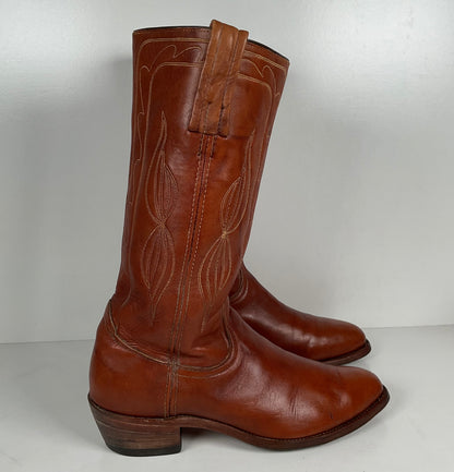 Vintage Frye Cowboy Boots | Black Label | Rancher | 1970s | Men’s 11 D