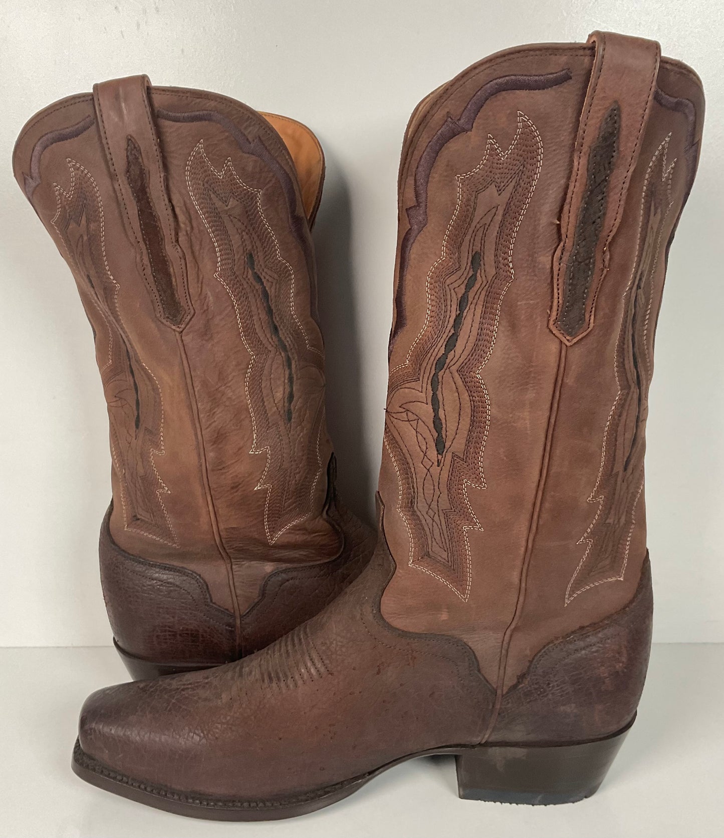 El Dorado Hippopotamus Cowboy Boots 9.5 D Handmade