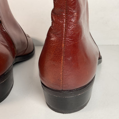 Vintage Florsheim Beetle Boots | Chelsea Style | Burnished Brown | Men’s 11 D