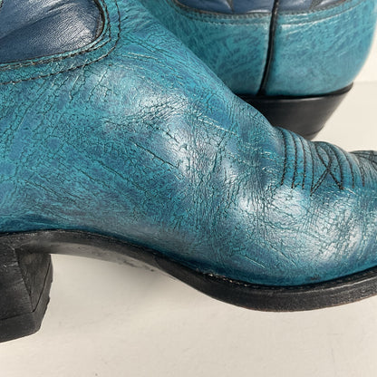 Vintage Hondo Antelope Cowboy Boots | Exotic | Powder Blue | Men’s 11 D