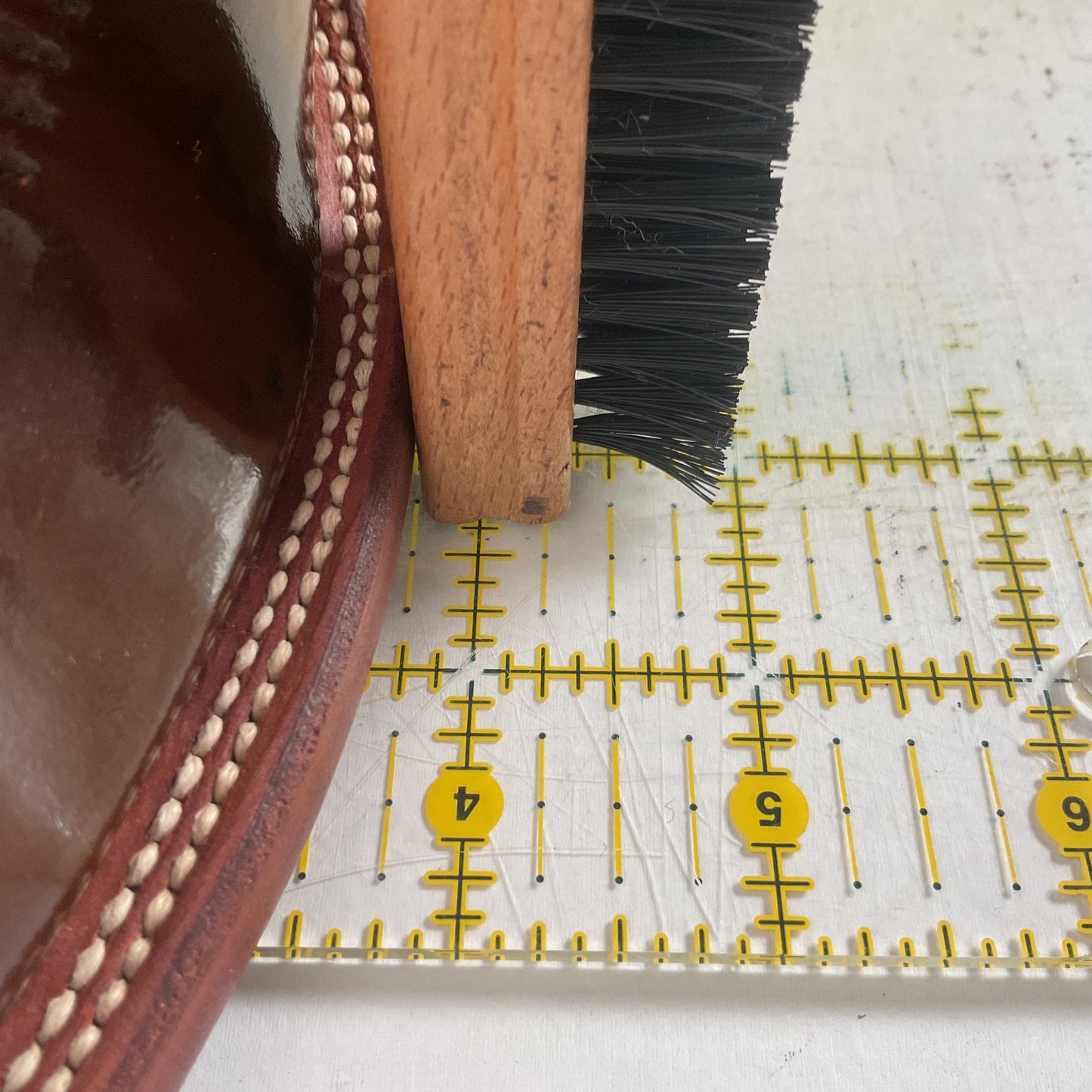 Lucchese 2000 Patent Leather Cowgirl Boots | Square Toe | Brown | USA Made | 6.5