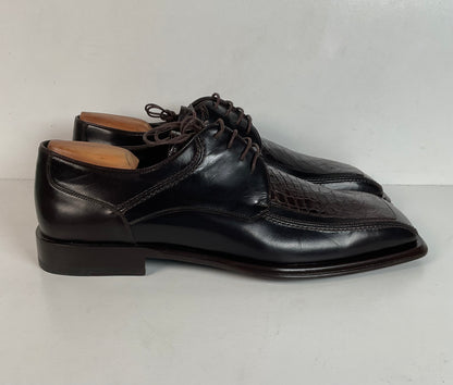 Mezlan Genuine Crocodile Derby Shoes 12 M Exotic