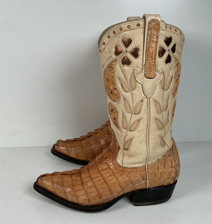 Cuadra Butterfly Cowgirl Boots | Caiman Tail | Tooled Inlays | Women’s 6.5