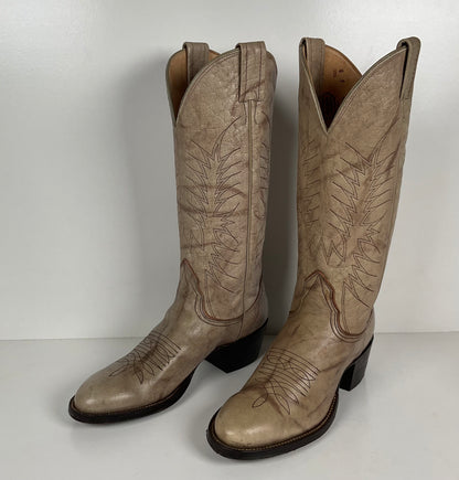 Vintage Nocona Cowgirl Boots | Marbled Grey | Men’s 6 | Women’s 7