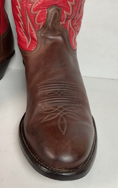 Vintage Tony Lama Buckaroo Cowboy Boots 11 D Punchy USA