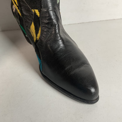 Tony Lama’s Hyer Cowgirl Boots 8 C Southwestern Aztec Woven Inlays