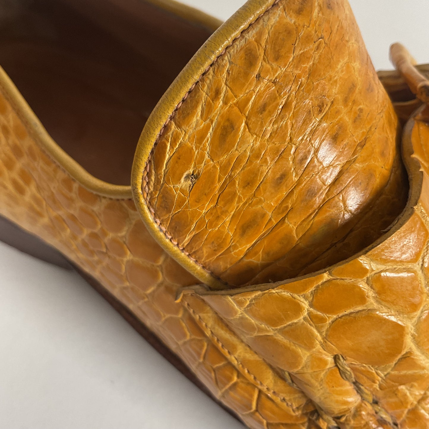 Vintage Sea Turtle Loafers | Monk Strap | Yellow | Men’s 7 D