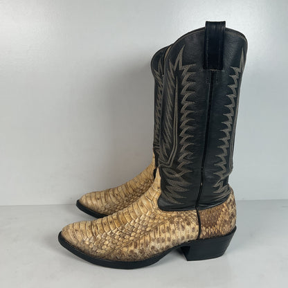 Cowtown Bias Cut Rattlesnake Cowboy Boots | Western Diamondback | Men’s 10 D