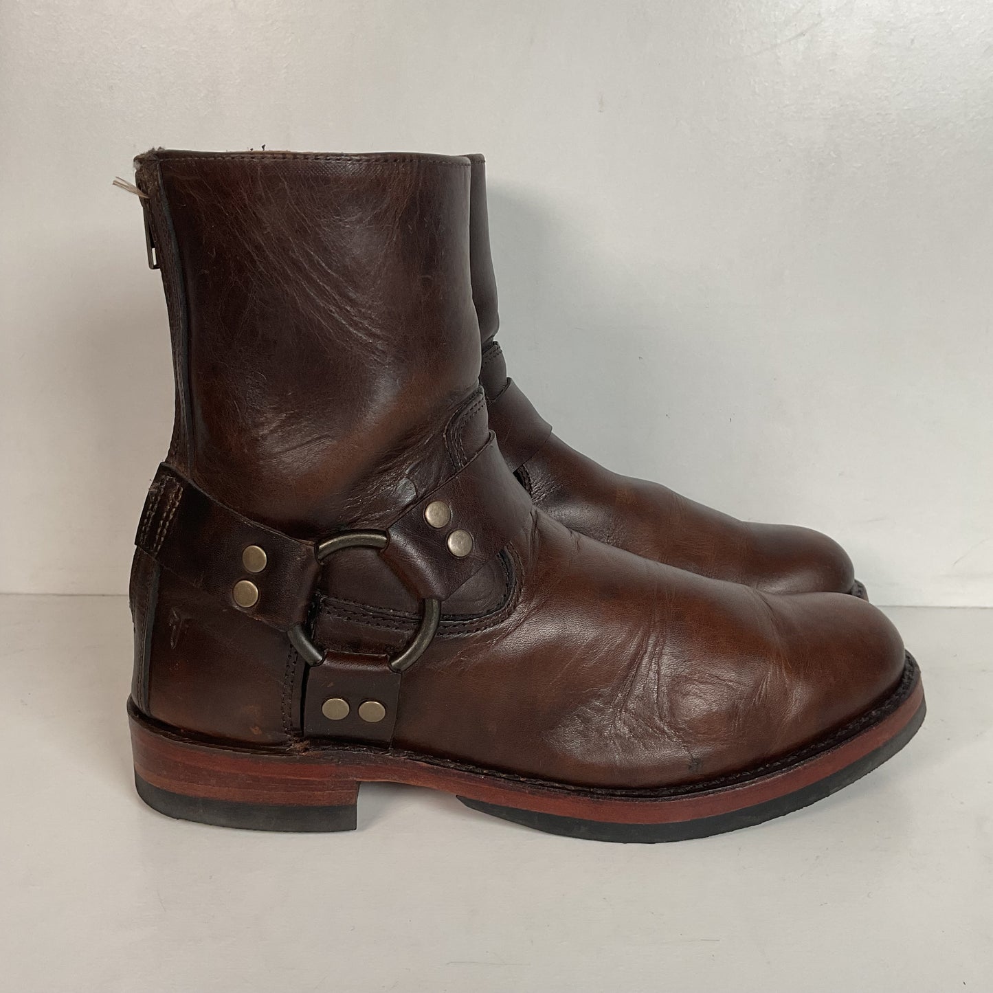 Frye John Addison Harness Boots 8 M USA Made Style 86167