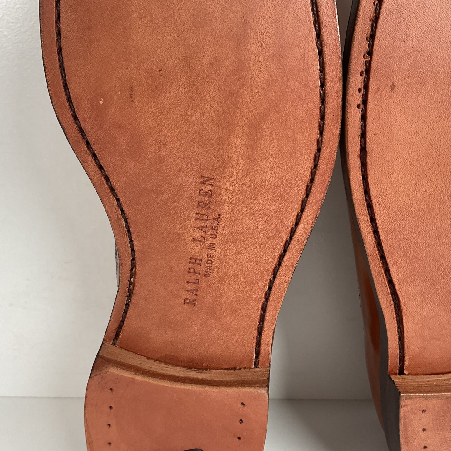 Ralph Lauren Sanderson Burnished Wingtip Shoes | USA Made | 11.5 D