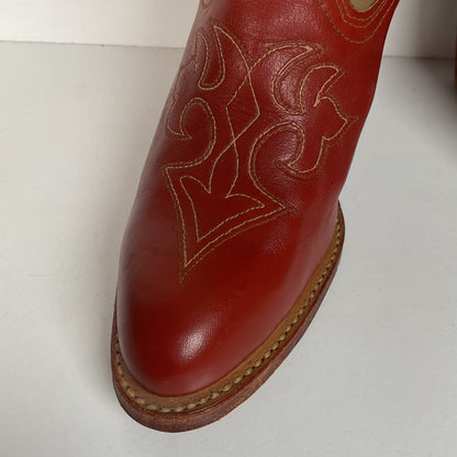 Vintage Capezio Butterfly Cowgirl Boots | Tooled Inlays | USA Made | Women’s 8 M
