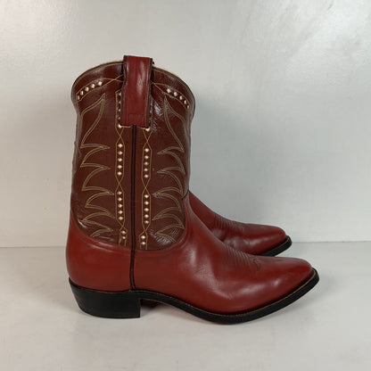 1960s Justin Pee Wee Cowboy Boots 10 D Shorty