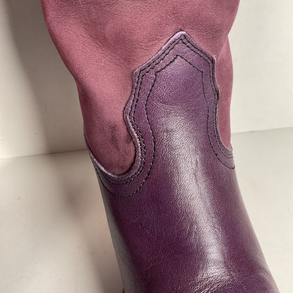 Vintage Frye Cowgirl Boots | Bear Claw | Purple | USA Made | Women’s 6.5 B