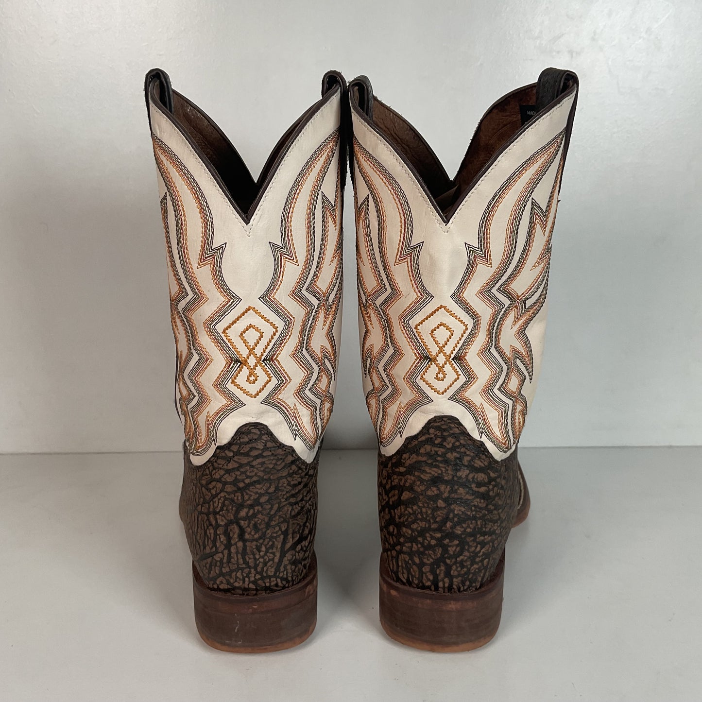 Nocona Deputy Chocolate Pig Roper Boots 9.5 D Cowboy