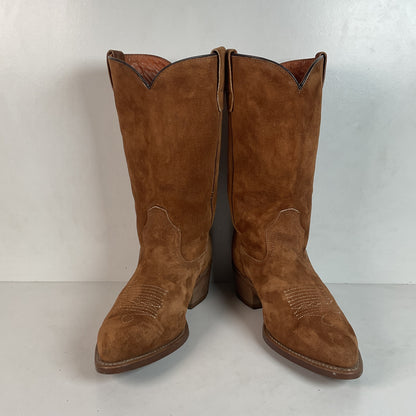 Wolverine Pigskin Suede Cowboy Boots 8.5 EE USA Made Rough Out