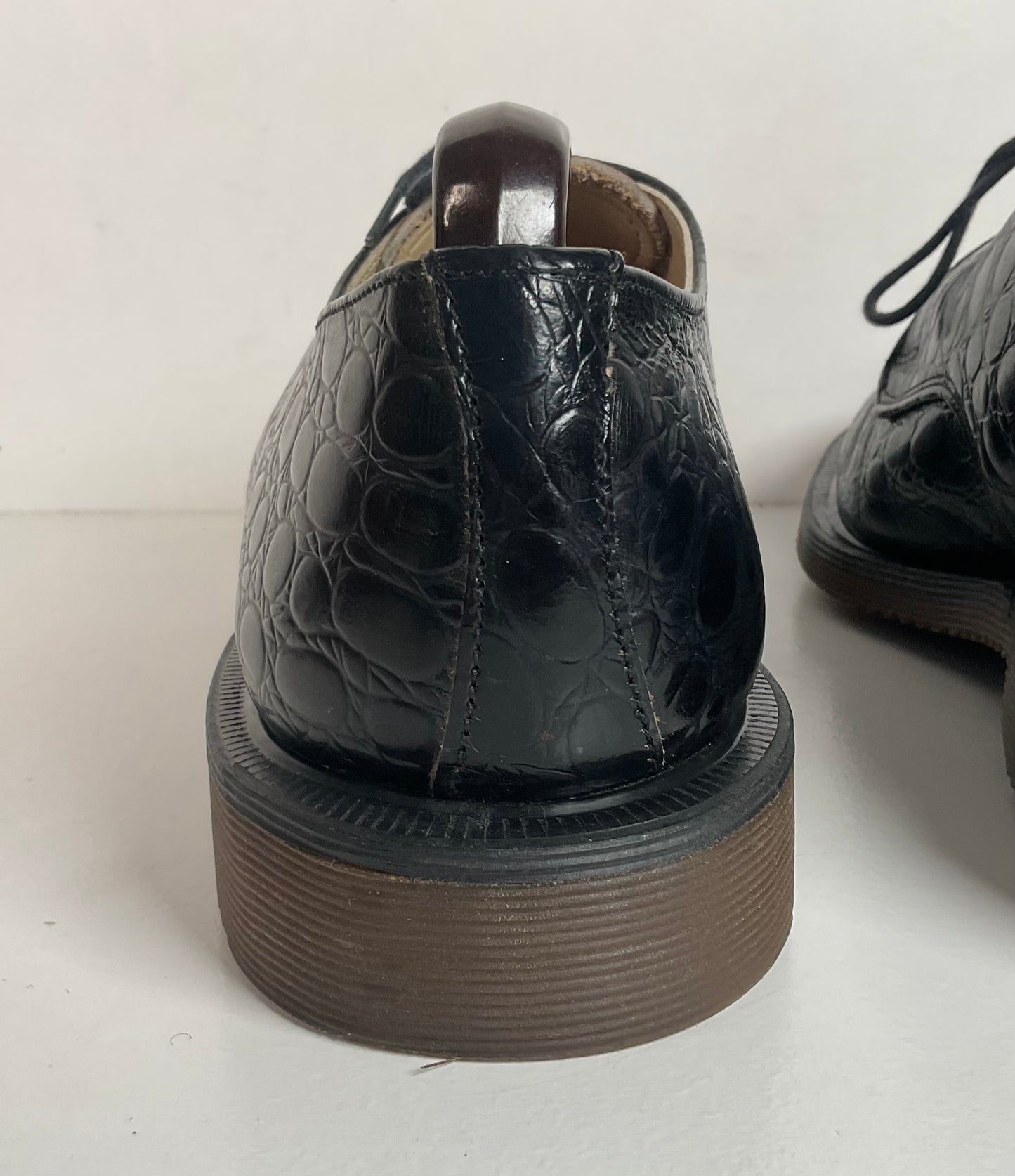 Vintage Dr. Martens Crocodile Embossed Derby Shoes Men’s 8 UK | 9 US England