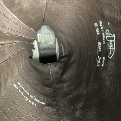 Justin’s Reba Mcalester Ostrich Cowgirl Boots 6.5 B Exotic Side Zip