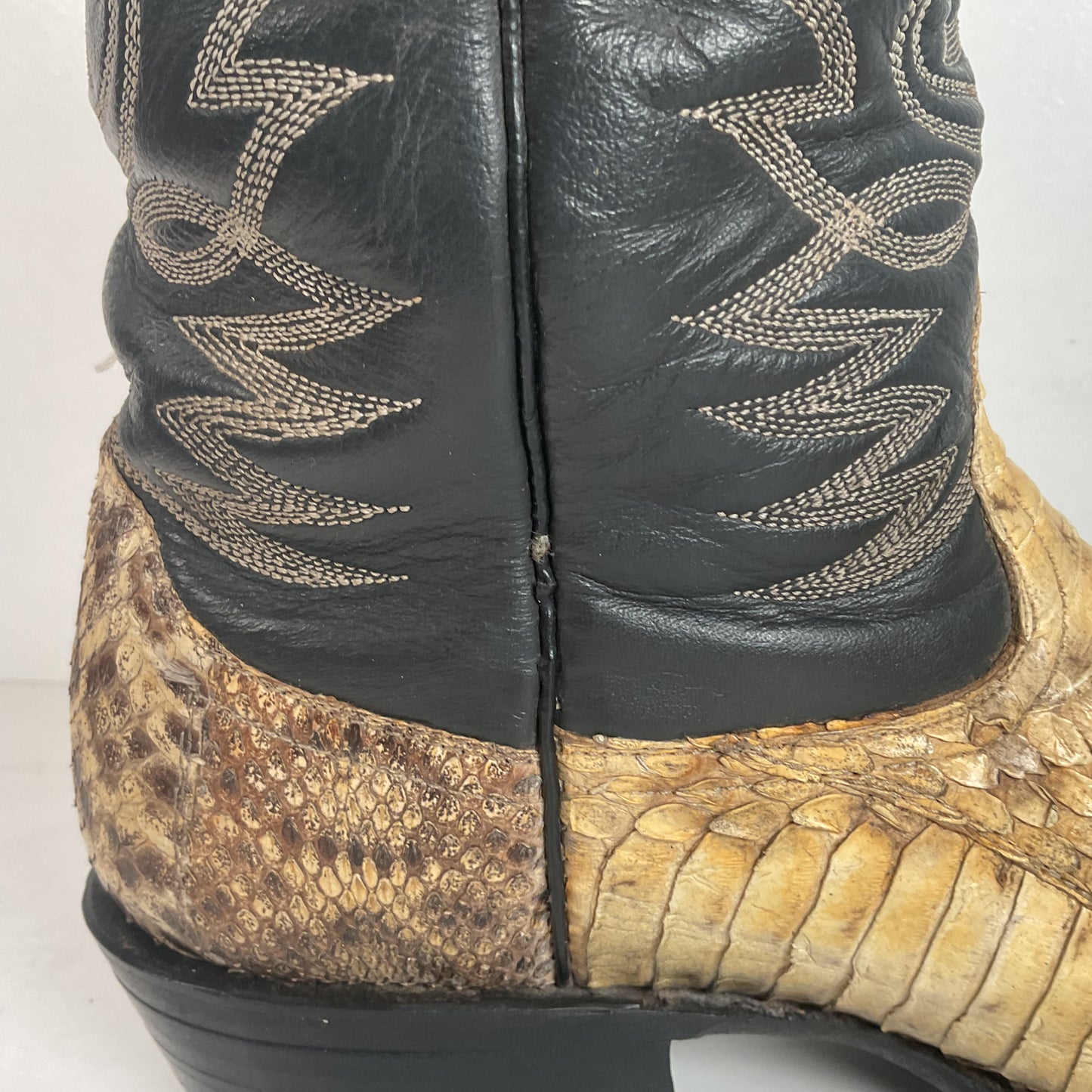 Cowtown Bias Cut Rattlesnake Cowboy Boots | Western Diamondback | Men’s 10 D