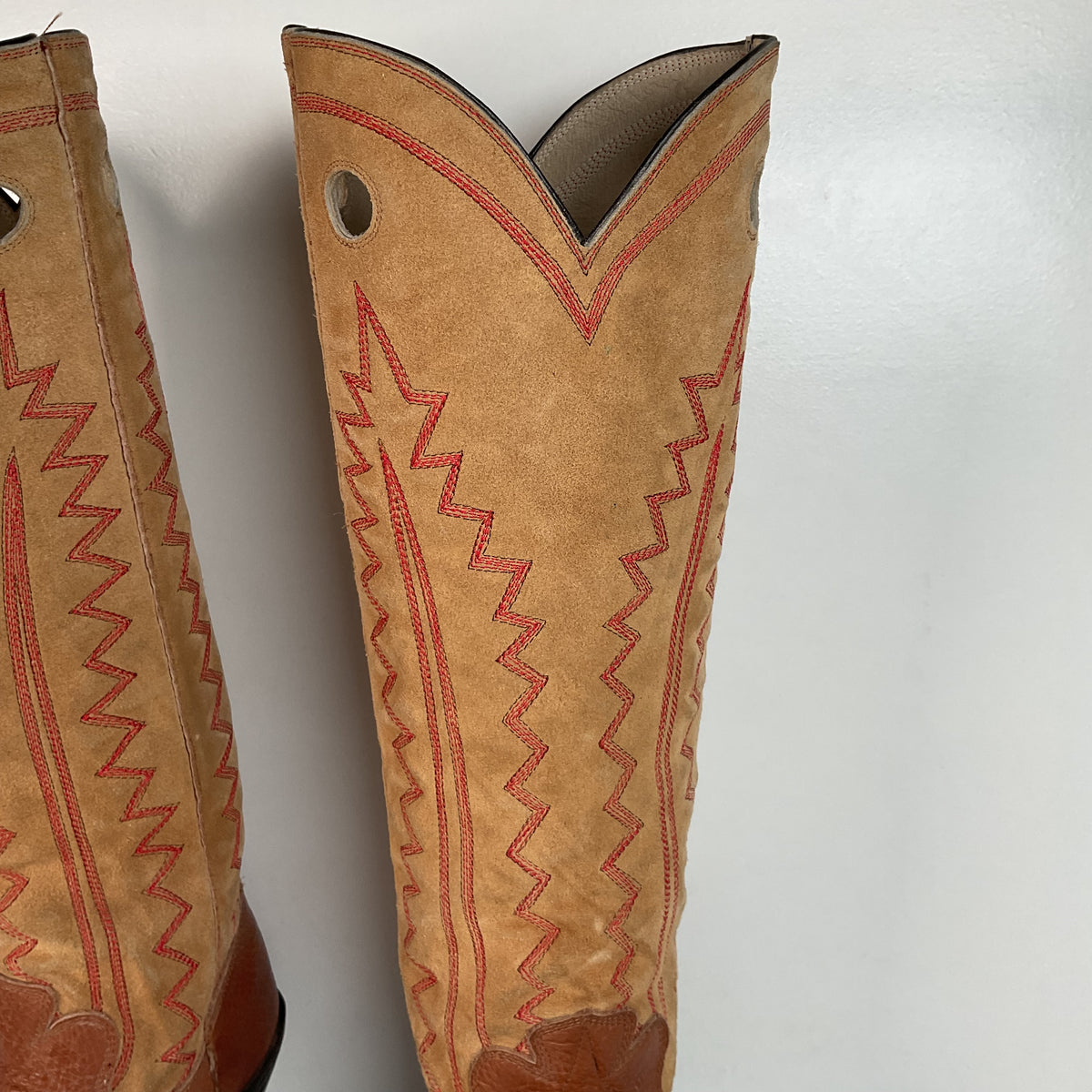 Custom Buckaroo Cowboy Boots | Tall Top | Rough Out Suede Shaft | Men’s 11