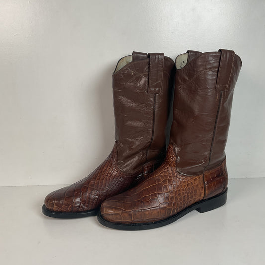 Vintage Alligator Skin Roper Boots 8.5 Custom Western Wear