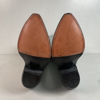 Custom Tall Top Cowboy Boots 11 Wide Shooter Style Off White