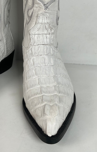 Los Altos Cowboy Boots | Crocodile Caiman Tail | Exotic | Men’s 7 EE | Women’s 8