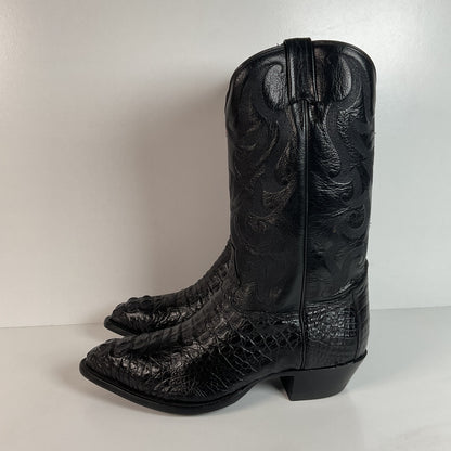 Tony Lama Royal Caiman Cowboy Boots | Exotic | Hornback | USA Made | 12 D