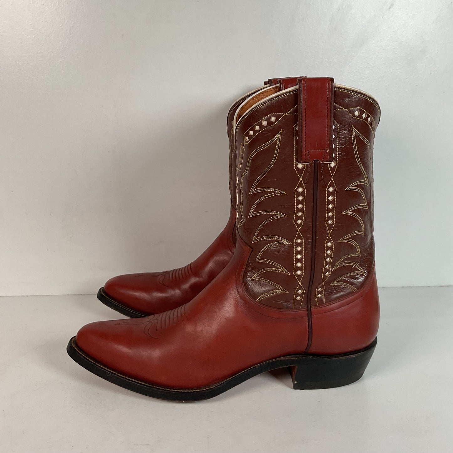 1960s Justin Pee Wee Cowboy Boots 10 D Shorty