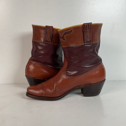 Vintage Pee Wee Cowboy Boots | Shorty | Tooled | 50s-60s | 6 C