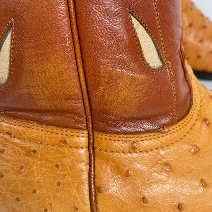 Cuadra Butterfly Cowgirl Boots | Tooled Ostrich Inlays | Exotic | Women’s 7