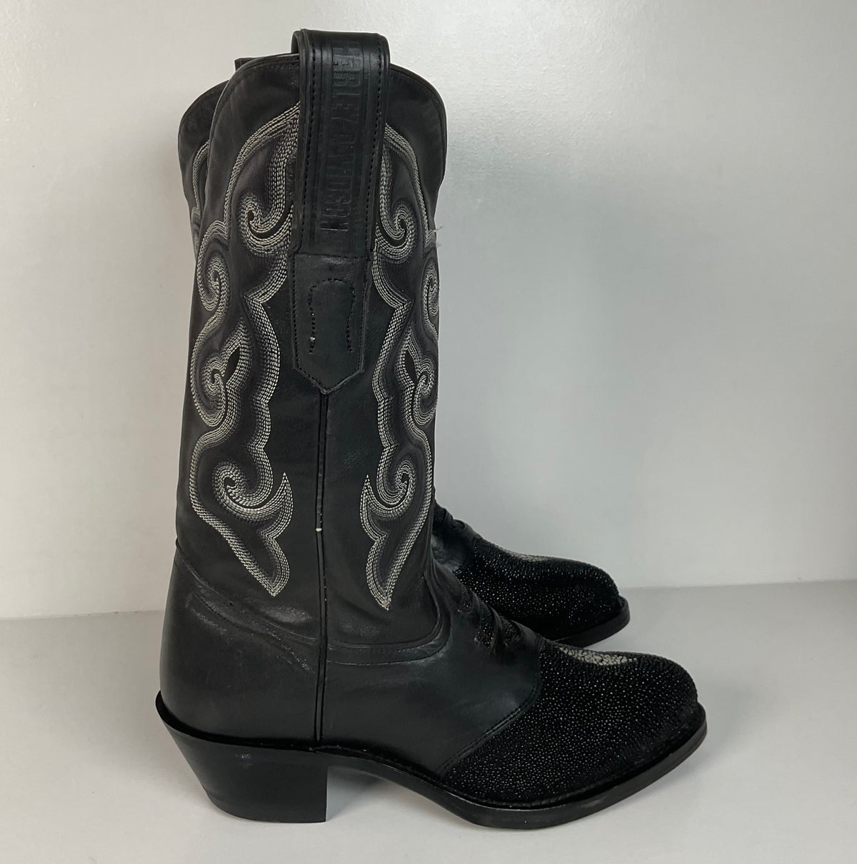 Harley Davidson Stingray Cowgirl Boots | Exotic | Tooled Inlay | Women’s 8 M