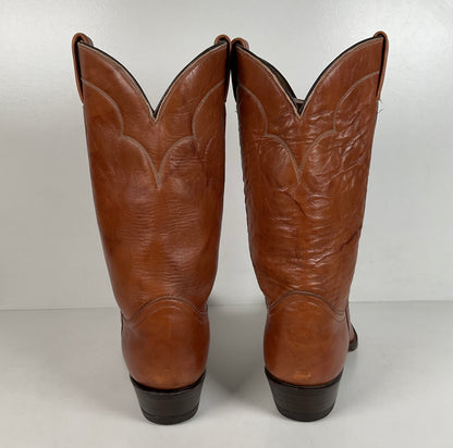 Vintage Tony Lama Cowboy Boots | Chocolate Cow | Men’s 11.5 D