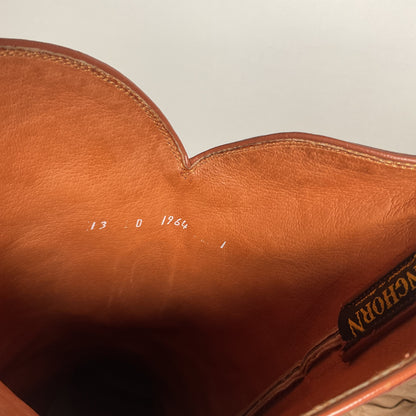 Vintage Longhorn Ostrich Leg Cowboy Boots | Exotic | Tooled Inlays | Men’s 13 D