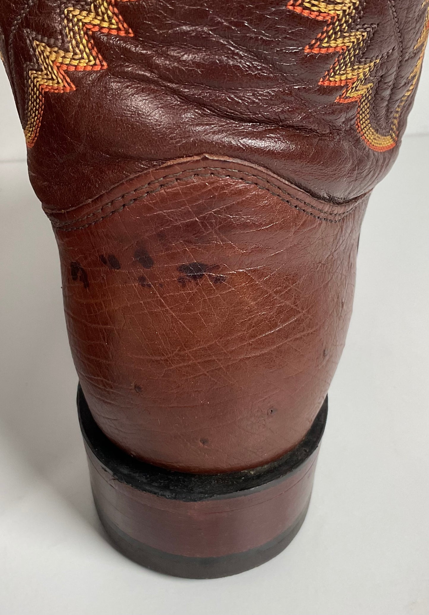 Justin Exotic Pin Quill Ostrich Cowboy Boots 9 D Cutter Toe USA Made