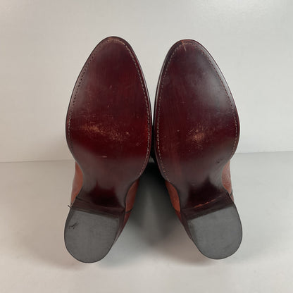 Vintage Larry Mahan Cowboy Boots | Chocolate Cow | USA Made | Men’s 9 D