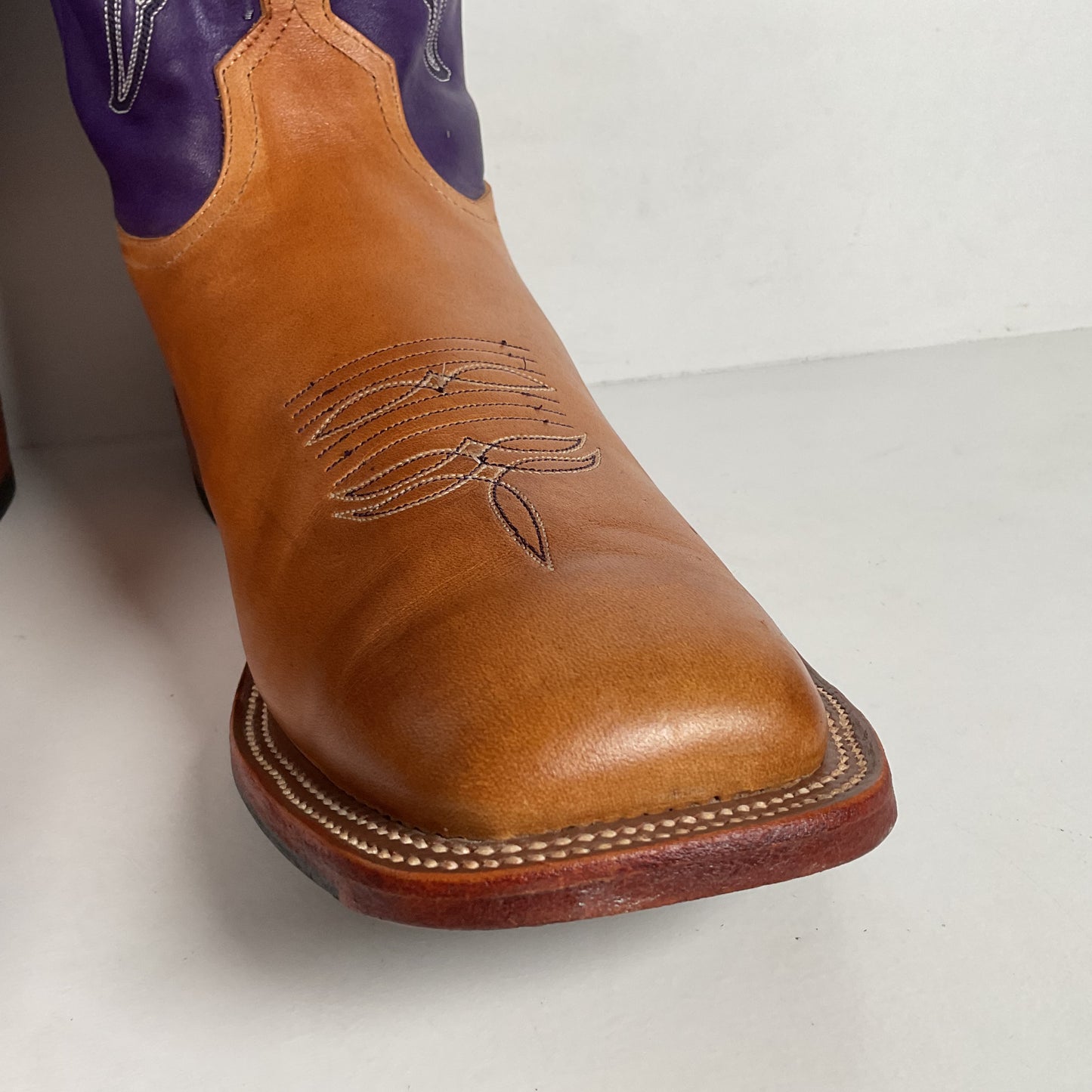 Anderson Bean Tan Crazy Horse Cowboy Boots | Purple Mad Dog | Men’s 12 D