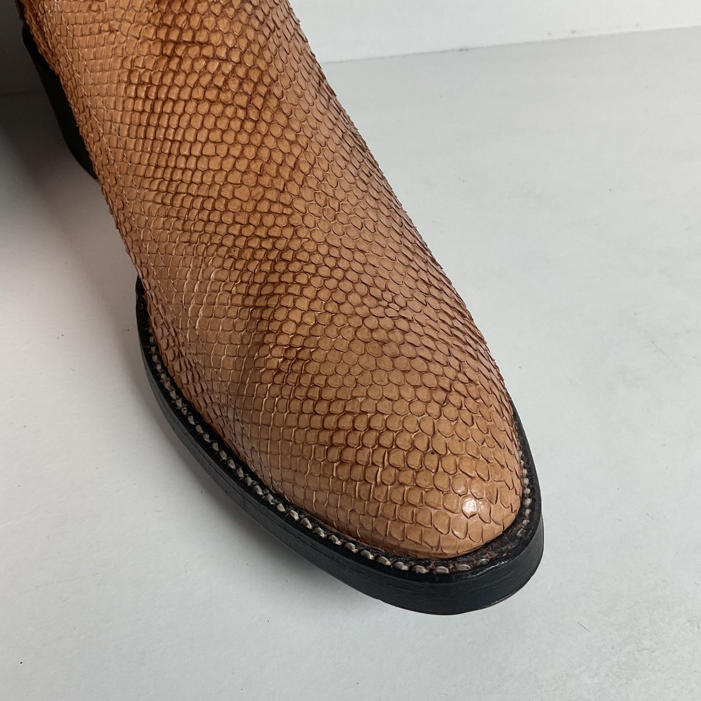 Vintage Larry Mahan Snakeskin Cowboy Boots | Exotic | Narrow | Men’s 11 B