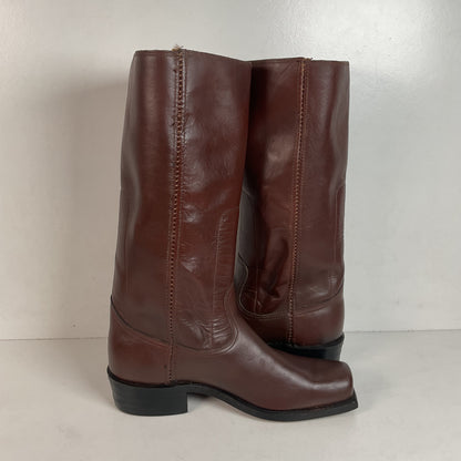 1970s Rodeo Chunky Campus Boots Men’s 9 D Cutter Toe USA Made