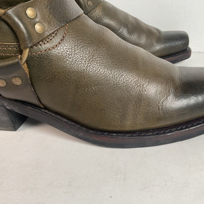 Women’s Frye 12 R Harness Boots 11 M Olive Brown Retired
