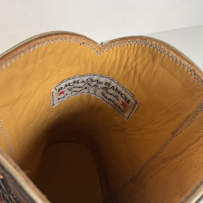 Back at the Ranch Western Zip Cowgirl Boots | Custom | Priscilla Crystals | 7.5