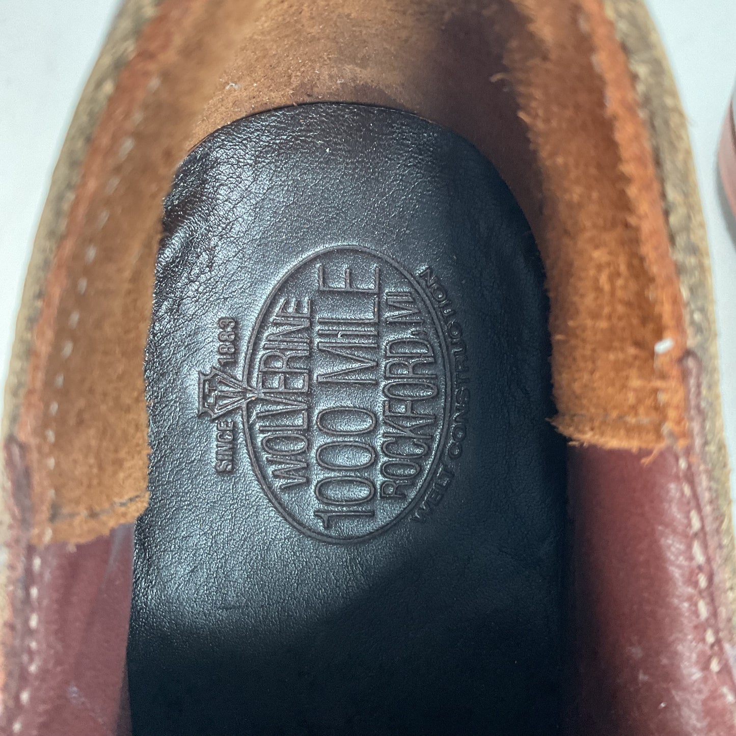 Wolverine Thousand Mile Plain Toe Boots 14 D USA Made Dark Bown